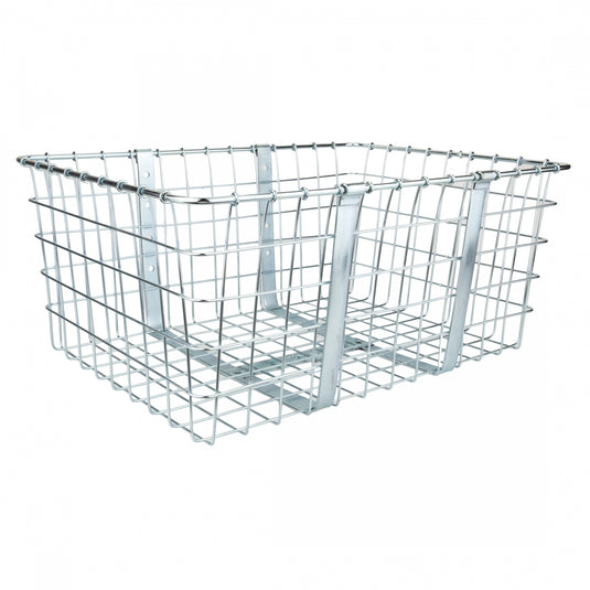 Wald-Products-No-Hardware-Basket-Basket-Silver-Steel-BSKT0326-Bicycle-Baskets