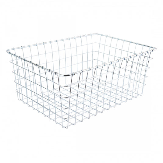 Wald-Products-No-Hardware-Basket-Basket-Silver-Steel-BSKT0335-Bicycle-Baskets