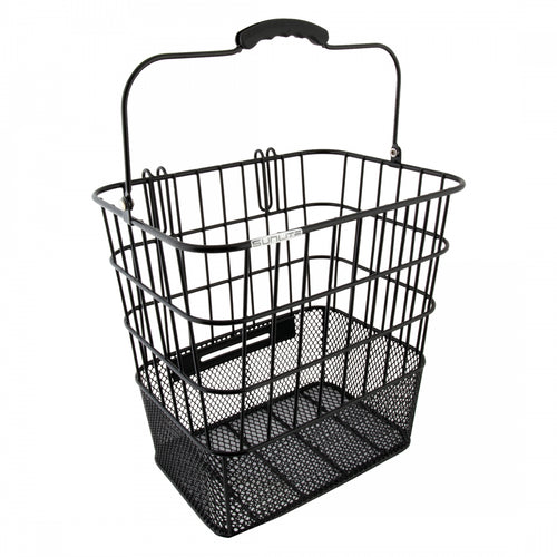 Sunlite-Pannier-Mesh-Bottom-Side-Basket-Basket-Black-Steel-Mesh-BSKT0345-Bicycle-Baskets