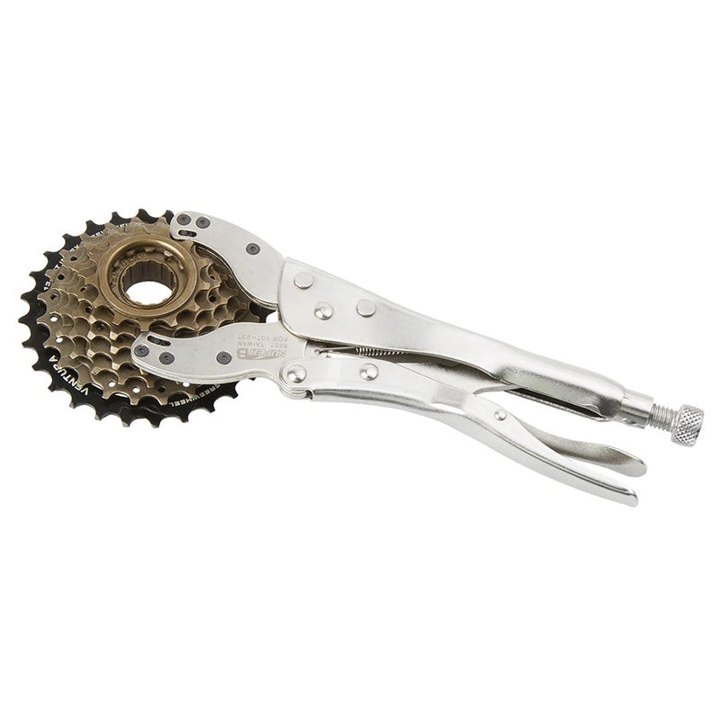 Load image into Gallery viewer, Super-B TB-FW50 Vise grip style freewheel holder, Adjusts for 10 to 23T cogs
