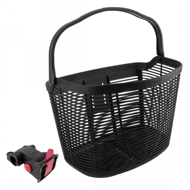 Load image into Gallery viewer, Sunlite-HD-Plastic-Basket-QR-Basket-Black-Plastic-BSKT0348-Bicycle-Baskets
