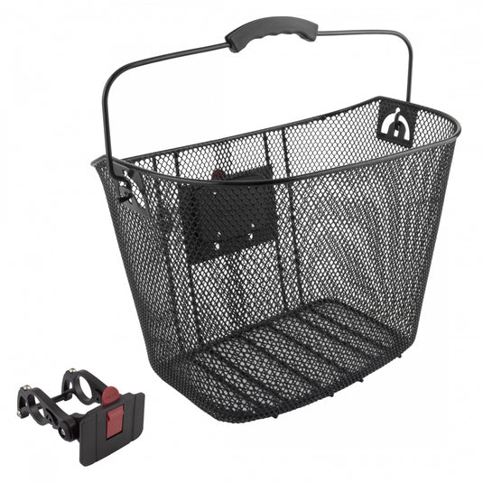 Sunlite-Deluxe-QR-Basket-Alloy-Bracket-Basket-Black-Alloy-BSKT0402-Bicycle-Baskets