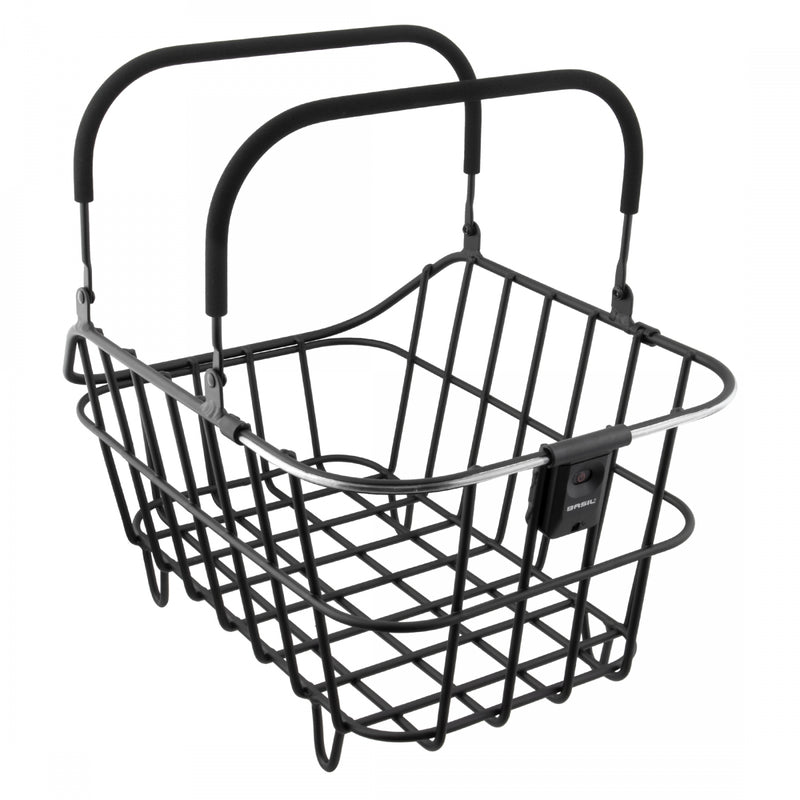 Load image into Gallery viewer, Basil-Cento-Alu-Basket-Basket-Black-Alloy-BSKT0510-Bicycle-Baskets
