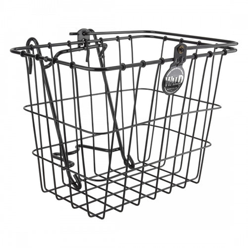 Wald-Products-Lift-Off-Front-Basket-Basket-Black-Steel-BSKT0429-Bicycle-Baskets