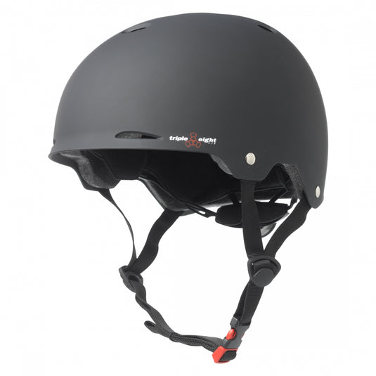 Triple-Eight-Gotham-Dual-Certified-Large-X-Large-23.2-to-24inch-(59-to-61-cm)-Half-Face-Fit-Dial-System-Grooved-Eps-Sweatsaver™-Fit-Pads-Black-HLMT2587-Bicycle-Helmets