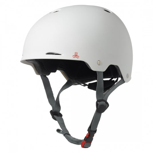 Triple-Eight-Gotham-Dual-Certified-Large-X-Large-23.2-to-24inch-(59-to-61-cm)-Half-Face-Fit-Dial-System-Grooved-Eps-Sweatsaver™-Fit-Pads-White-HLMT2591-Bicycle-Helmets