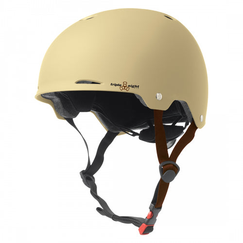 Triple-Eight-Gotham-Dual-Certified-Small-Medium-21.7-to-22.8inch-(55-to-58-cm)-Half-Face-Fit-Dial-System-Grooved-Eps-Sweatsaver™-Fit-Pads-Brown-HLMT2595-Bicycle-Helmets