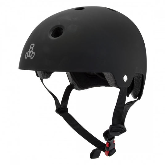 Triple-Eight-Dual-Certified-Large-X-Large-23.2-to-24inch-(59-to-61-cm)-Half-Face-Eps-Liner-Adjustable-Fitting-Black-HLMT2603-Bicycle-Helmets