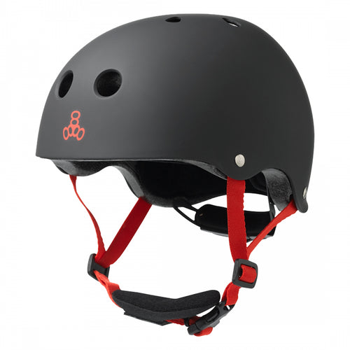 Triple-Eight-LiL-8-Helmet-X-Small-Small-46cm-–-53cm-Half-Face-Adjustable-Fitting-Pinch-Saver-Padded-Chin-Strap-Black-HLMT2609-Bicycle-Helmets