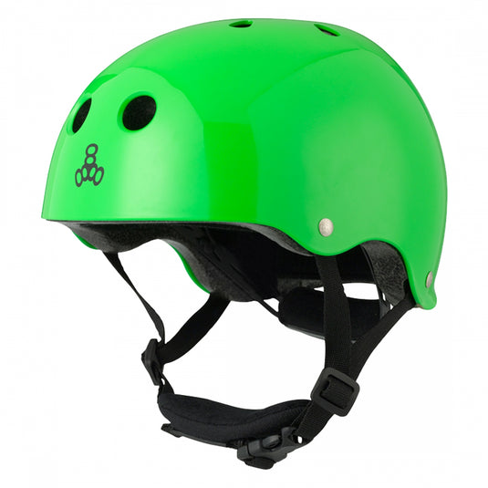 Triple-Eight-LiL-8-Helmet-X-Small-Small-46cm-–-53cm-Half-Face-Adjustable-Fitting-Pinch-Saver-Padded-Chin-Strap-Green-HLMT2610-Bicycle-Helmets