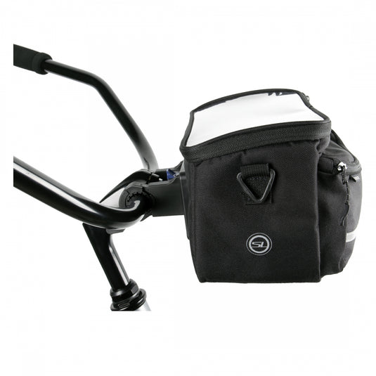 Sunlite Handlebar Map Bag Black 9.8x5.5x7.1in Quick Release