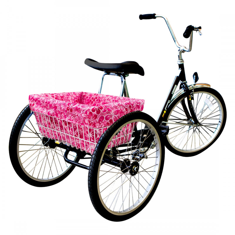 Load image into Gallery viewer, Cruiser Candy Style Up Trike Basket Liner Pink Hawaiian Trike
