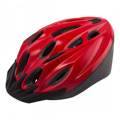 Aerius-Heron-Large-X-Large-21-1-4inch-to-24inch-(54-to-61-cm)-Half-Face-Adjustable-Fitting-Visor-Removable-Washable-Pad-System-Red-HLMT2658-Bicycle-Helmets