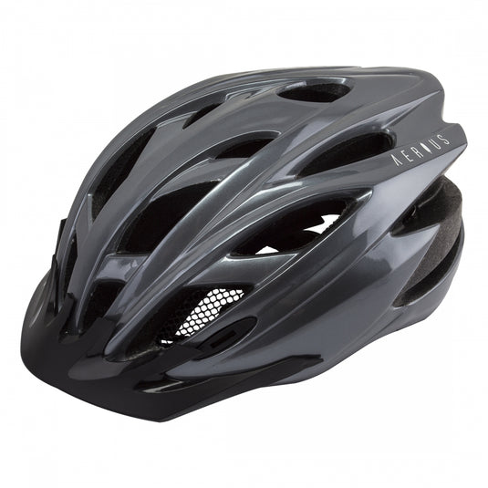 Aerius-Raven-Small-Medium-20-1-2-to-22-3-4inch-(52-to-58-cm)-Half-Face-Head-Lock-Retention-System-Detachable-Visor-Removable-Washable-Pad-System-Grey-HLMT2670-Bicycle-Helmets