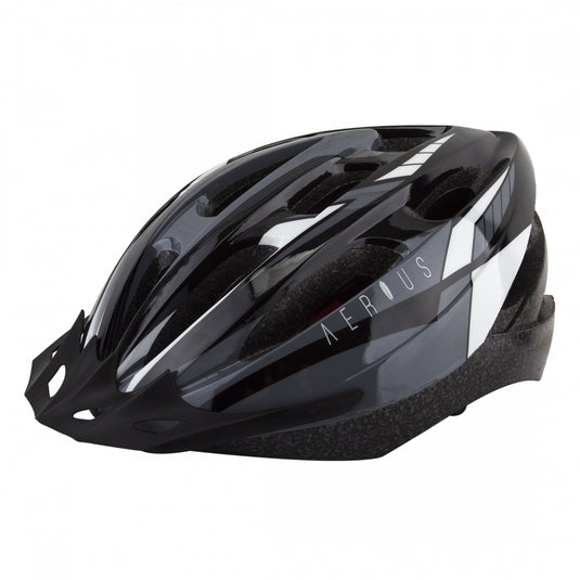 Aerius-V19-Sport-Small-Medium-21-1-4-to-22-3-4inch-(54-to-58-cm)-Half-Face-Head-Lock-Retention-System-Detachable-Visor-Removable-Washable-Pad-System-Black-Grey-HLMT2686-Bicycle-Helmets