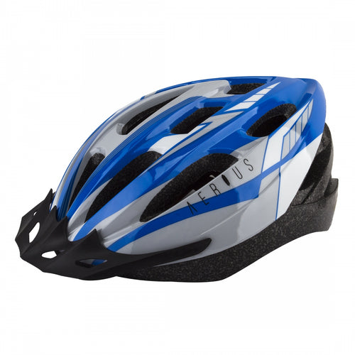 Aerius-V19-Sport-Small-Medium-21-1-4-to-22-3-4inch-(54-to-58-cm)-Half-Face-Head-Lock-Retention-System-Detachable-Visor-Removable-Washable-Pad-System-Blue-HLMT2687-Bicycle-Helmets