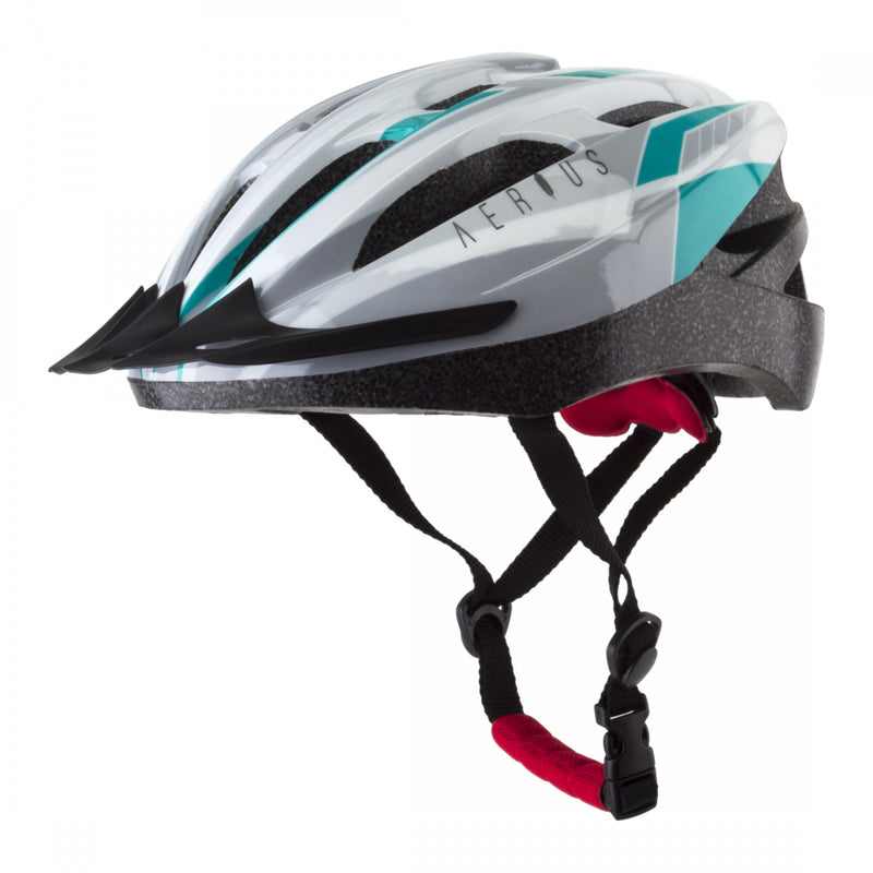 Load image into Gallery viewer, Aerius V19-Sport All-Purpose Helmet Head Lock Fit Silver/Turquoise Small/Medium
