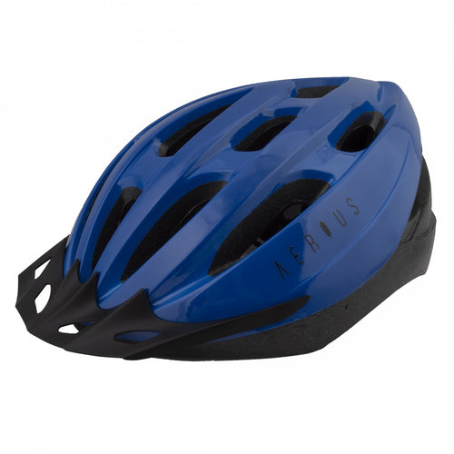 Aerius-V19-Sport-Small-Medium-21-1-4-to-22-3-4inch-(54-to-58-cm)-Half-Face-Head-Lock-Retention-System-Detachable-Visor-Removable-Washable-Pad-System-Blue-HLMT2701-Bicycle-Helmets