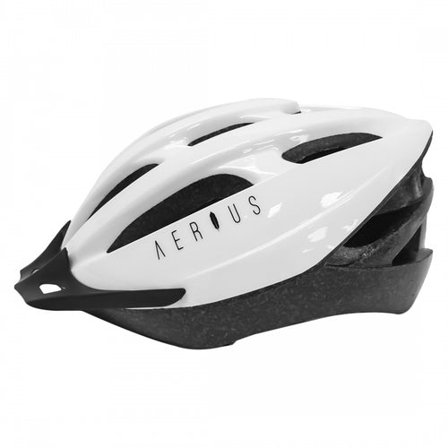 Aerius-V19-Sport-Medium-Large-22-3-4-to-24-1-2inch-(58-to-62-cm)-Half-Face-Head-Lock-Retention-System-Detachable-Visor-Removable-Washable-Pad-System-White-HLMT2703-Bicycle-Helmets