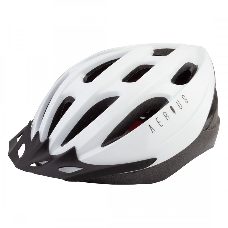 Load image into Gallery viewer, Aerius-V19-Sport-X-Large-23-1-2-to-24-3-4inch-(60-to-63-cm)-Half-Face-Head-Lock-Retention-System-Detachable-Visor-Removable-Washable-Pad-System-White-HLMT2710-Bicycle-Helmets
