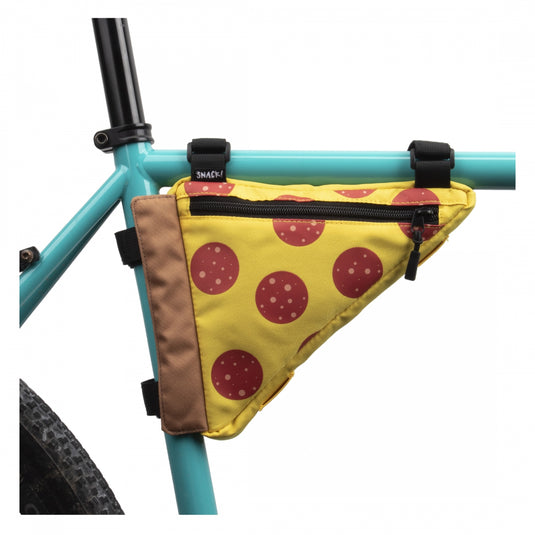 Snack! Pizza Frame Bag Pizza 10.8x1.92x7.48in Velcro Straps