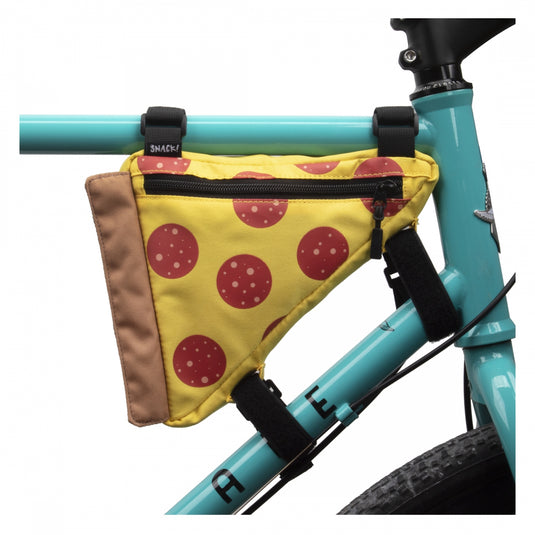 Snack! Pizza Frame Bag Pizza 10.8x1.92x7.48in Velcro Straps