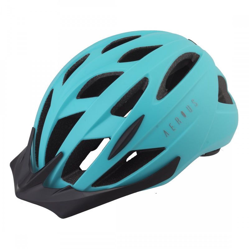 Load image into Gallery viewer, Aerius-Tyto-Small-Medium-21-1-4-to-22-3-4inch-(54-to-58-cm)-Half-Face-Adjustable-Fitting-Visor-Washable-Pad-System-Blue-HLMT2713-Bicycle-Helmets
