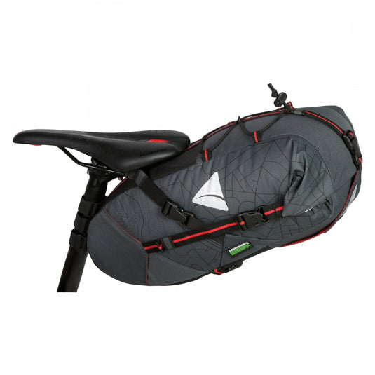 Axiom Seymour Oceanweave 13+ Seatpack Bag Black 18.1x 8.3x6.7â€� Velcro Straps