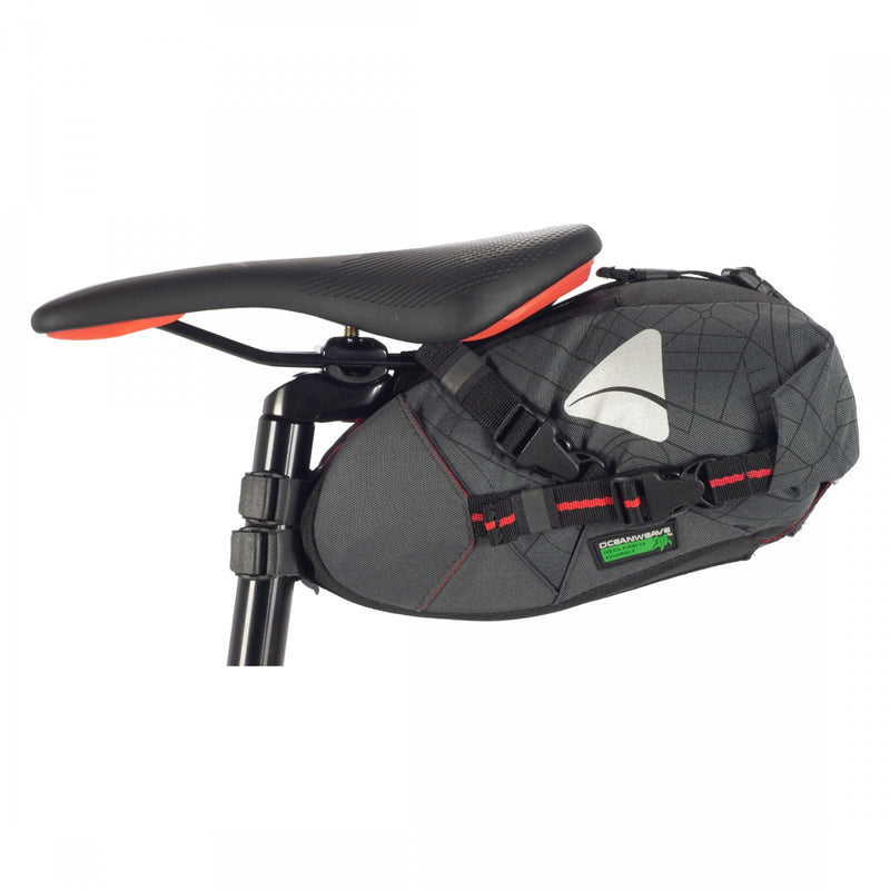 Load image into Gallery viewer, Axiom Seymour Oceanweave 7+ Seatpack Bag Black 10.6x6.3x5.5â€� Velcro Straps
