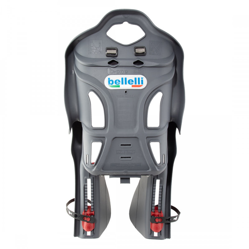 Load image into Gallery viewer, Bellelli B-One Rack Mounted Child Carrier Rear Rack Mount - Rack Not Included 26`/27.5`/700C Grey/Red
