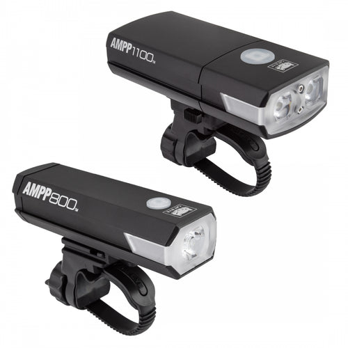 Cateye-Combo-AMPP1100-AMPP800-HL-EL1100RC-HL-EL088RC-Headlight-&-Taillight-Set-Flash-LGST0159