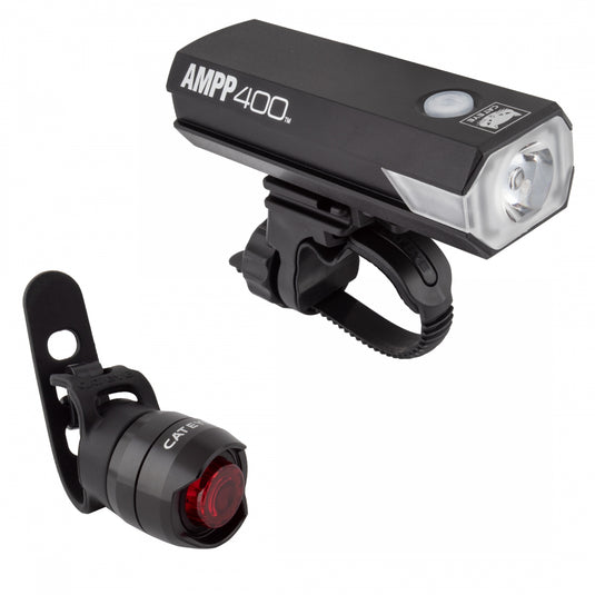 Cateye-Combo-AMPP400-ORB-RC-HL-EL085RC-TL-LD160RC-Headlight-&-Taillight-Set-Flash-LGST0162