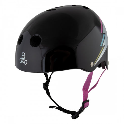 Triple-Eight-The-Certified-Sweatsaver-X-Small-Small-20-to-21-1-4inch-(51-to-54-cm)-Half-Face-Adjustable-Fitting-Black-HLMT2748-Bicycle-Helmets