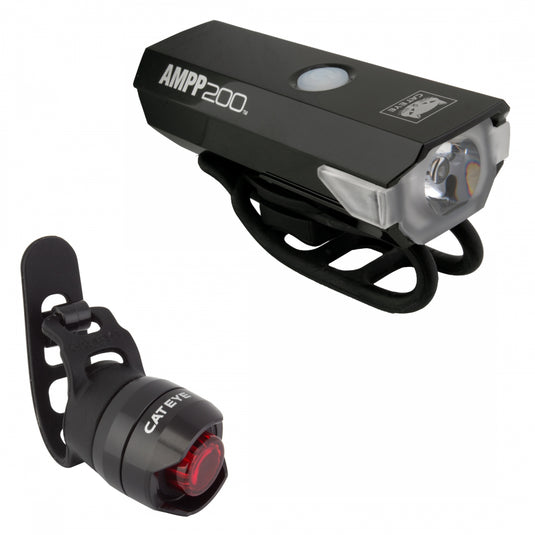 Cateye-Combo-AMPP200-ORB-RC-HL-EL042RC-TL-LD160RC-Headlight-&-Taillight-Set-Flash-LGST0168