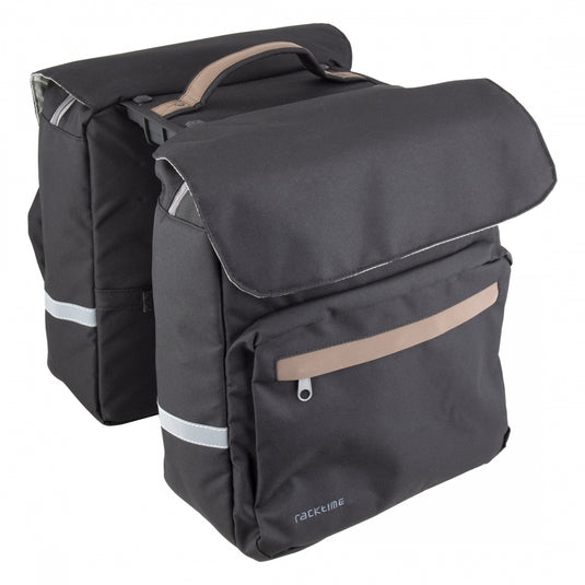 Pack of 2 Racktime Ture 2.0 Pannier Bag Black 12.2x14.2x5.1` (x2) SnapIt 2.0