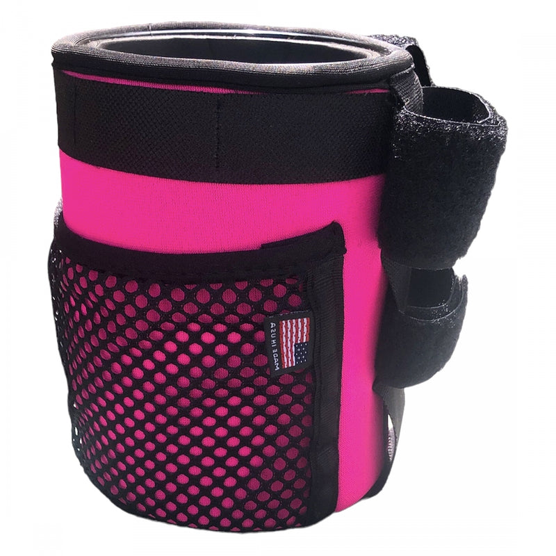 Load image into Gallery viewer, Cruiser Candy Freedom E-Bike Drink &amp; Phone Caddy Insulated Drink Holder Pink Velcro Straps
