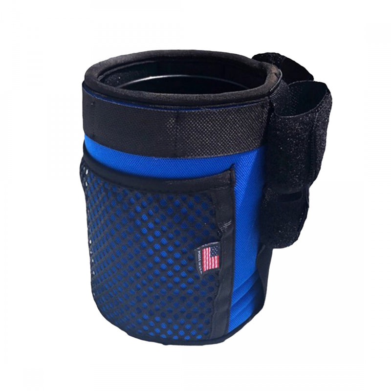 Load image into Gallery viewer, Cruiser Candy Freedom E-Bike Drink &amp; Phone Caddy Insulated Drink Holder Blue Velcro Straps
