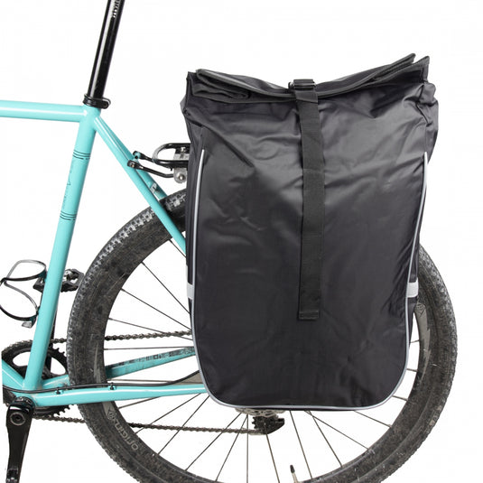 Sunlite Utili-T Waterproof Rear Pannier Black 12x15x6in Hook-On