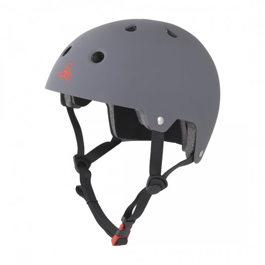 Triple-Eight-Dual-Certified-X-Small-Small-18.9-to-21.3inch-(48-to-54-cm)-Half-Face-Eps-Liner-Adjustable-Fitting-Grey-HLMT2751-Bicycle-Helmets