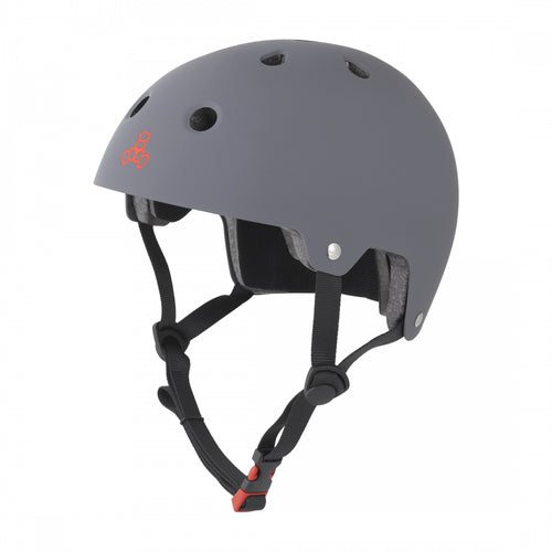 Triple-Eight-Dual-Certified-Large-X-Large-23.2-to-24inch-(59-to-61-cm)-Half-Face-Eps-Liner-Adjustable-Fitting-Gun-Matte-HLMT2753-Bicycle-Helmets