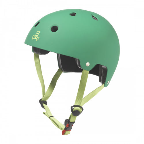 Triple-Eight-Dual-Certified-X-Small-Small-18.9-to-21.3inch-(48-to-54-cm)-Half-Face-Eps-Liner-Adjustable-Fitting-Green-HLMT2760-Bicycle-Helmets