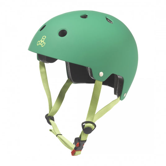 Triple-Eight-Dual-Certified-Large-X-Large-23.2-to-24inch-(59-to-61-cm)-Half-Face-Eps-Liner-Adjustable-Fitting-Green-HLMT2762-Bicycle-Helmets