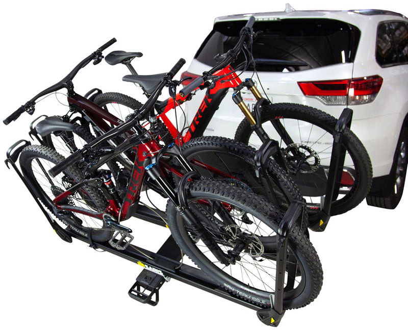 Load image into Gallery viewer, Saris MHS 3-Bike Hitch Rack Base - 2&quot; Receiver, Up to 4 Bike, Standard Bike Trays / Add-On Trays Sold Separately, Black
