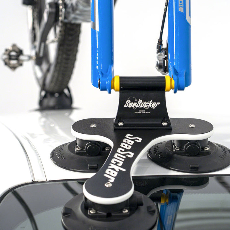 Load image into Gallery viewer, SeaSucker Talon 1-Bike Roof Rack - HUSKE QR Fork Mount and Rear Wheel Holder
