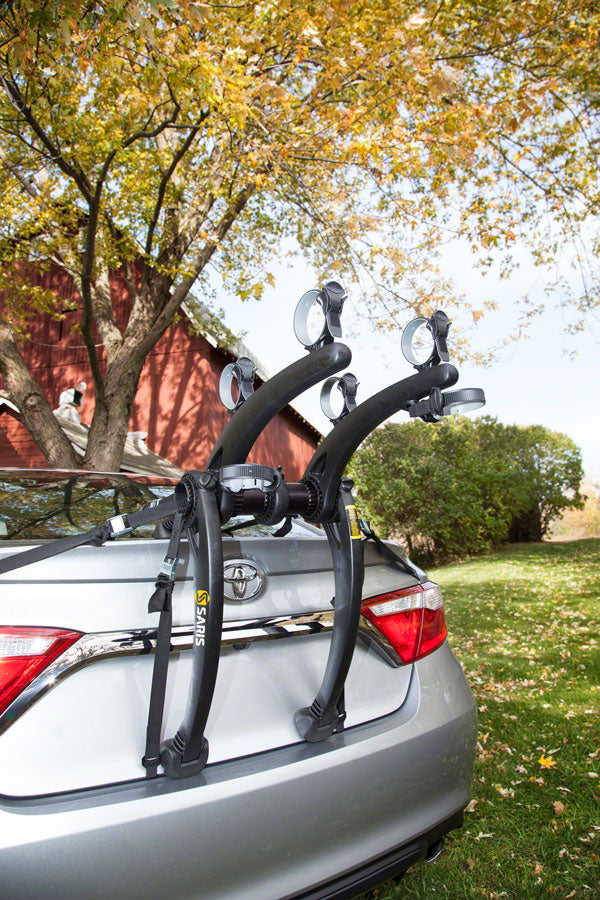 Load image into Gallery viewer, Saris Bones 2-Bike Trunk Rack Featuring Manufacturer Limited Lifetime Warranty
