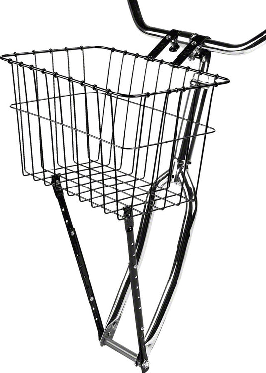 Wald-Front-Mount-with-Legs-Basket-Black-Steel-BG0026-Bicycle-Baskets