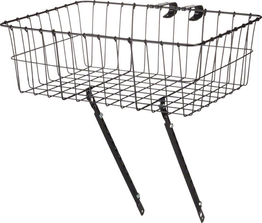 Wald-Front-Mount-Basket-Black-Steel-BG0062-Bicycle-Baskets