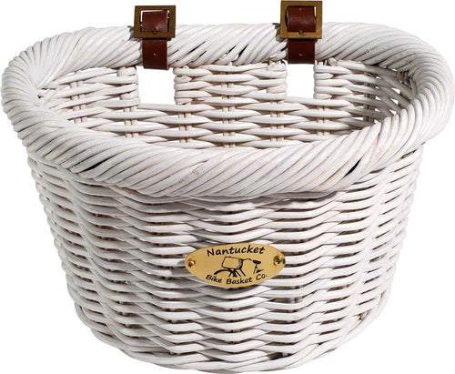 Nantucket-Bike-Basket-Cruiser-Basket-White-Rattan-Wicker-BG0071-Bicycle-Baskets