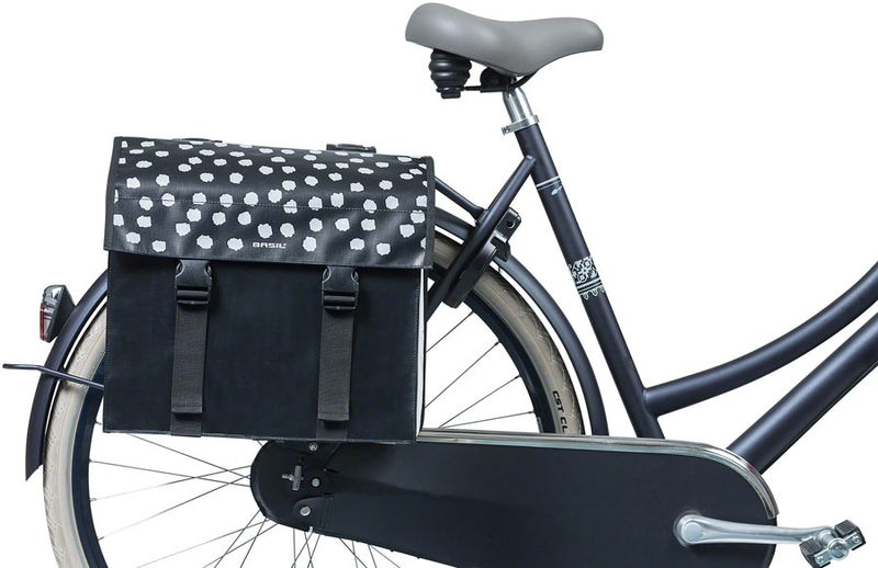 Load image into Gallery viewer, Basil Urban Load Double Pannier - 53L, Black/Reflective White
