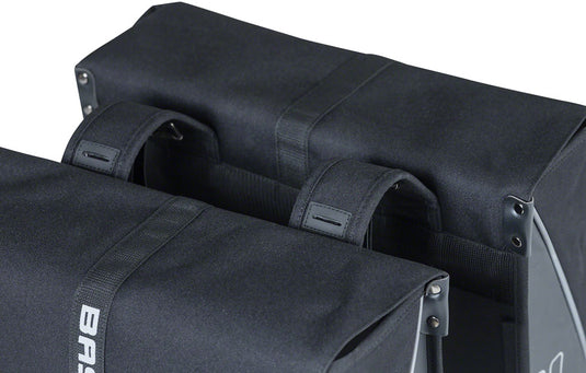 Basil Forte Double Pannier - 35L, Black Waterproof, Spacious, Robust Design